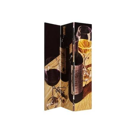 Screen Gems 73'' x 48'' Bordeaux Screen 3 Panel Room divider