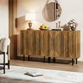 thumbnail image 4 of Buffet de 59 Pouces avec Étagères Ajustables, Ensemble de 2 Buffets avec Rangement, Brun Rustique, 4 of 9