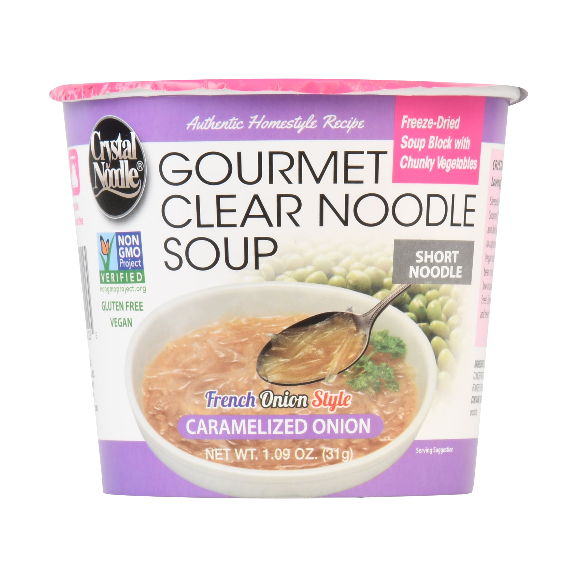 Crystal Noodle All Natural Caramelized Onion Instant Noodle Soup (Case of 6)