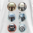 thumbnail image 2 of Girl's Star Wars: The Mandalorian Character Helmet Circles  Graphic Tee White Large, 2 of 4
