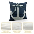 thumbnail image 4 of Nawypu  Outdoor Patio Decorative Lumbar Pillow Cover Only Weather Water Resistant Canvas Nautical Navy Blue Anchor, 4 of 5
