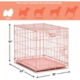 thumbnail image 4 of Folding Metal Dog Crate with Leak-Proof Pan & Divider Panel for Small Dogs, 4 of 5
