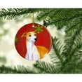 thumbnail image 2 of Carolines Treasures LH9328-CO1 Whippet Red and Green Snowflakes Holiday Christmas Ceramic Ornament 3 in multicolor, 2 of 2