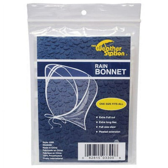 The Weather Station Clear Rain Bonnet (Pack of 18)