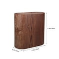 thumbnail image 2 of TABLZONE Slim Wooden Trash Can with Coffee PP Lid, Compact Wastebasket for Bathroom, Kitchen, Office Use, 2 of 7