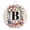 Letter B, variant on Round Welcome Sign for Front Door, Monogram Letter B Patriotic Hanging Metal Farmhouse Wall Decor for Porch Entryway, 4th of July Memorial Day Floral Decoration for Holiday Housewarming Gift, 8 in