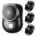 thumbnail image 1 of FcBaudy Rasoirs pour Hommes Rasoir pour Hommes, Mini-Rasoir Portable Format de Poche Rasoir Portable Humide et Sec Rasoir USB Rechargeable pour Hommes Chargement avec 3 Têtes de Coupe un Rasoir, 1 of 6