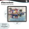 thumbnail image 4 of Stupell Industries Traditional Colorful Docks Harbor Black Floating Frame Canvas Art, 21 x 17, by Franklyn Gregory, 4 of 8