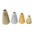 thumbnail image 7 of Main + Mesa Conical Stoneware Bud Vases in Crackle Glaze, Beige/Mustard Tones, Set of 4, 7 of 7