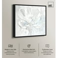 thumbnail image 2 of Off-White Magnolia II Floral Fine Wall Art Canvas Wall Art by Art Remedy, Black Floater Frame, 13" x 13", 2 of 7