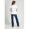 thumbnail image 3 of Blusa asimetrica con botones Roman Fashion /Tallas Extras, 5124 (Blanco) blanco M, 3 of 5
