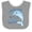 Heather and White, variant on Inktastic Dolphin-itely the Cutest Boys or Girls Baby Bib