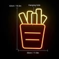 thumbnail image 3 of French Fries Neon Signs French Fries Led Neon Sign Acrylic Neon Light for Business Red Neon Sign for Bedrooms Kitchen Dining Room Cars Restaurants Dec, 3 of 4