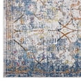 thumbnail image 4 of Modway Minu Distressed Floral Lattice 4x6 Area Rug in Light Blue, Yellow and Orange, 4 of 8
