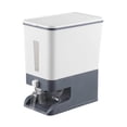 thumbnail image 2 of Rice Dispenser Multifunctional Storage Container Cereal Dispenser for Rice Kitchen Countertop Gray, 2 of 9