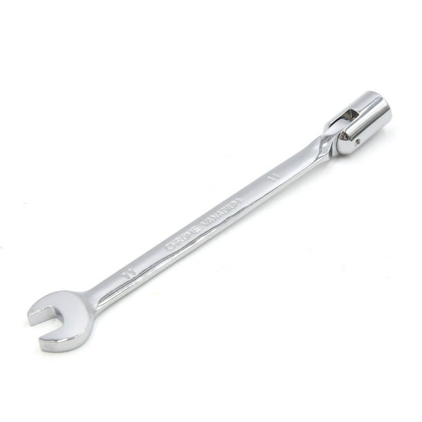 Herramienta Combinada 11mm Cabeza Giratoria Socket Llave Inglesa Auto Reparación de Automóviles
