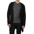 thumbnail image 1 of H2H Men's Casual Regular Fit Cardigan Shawl Collar Long Line with No Button BLACK US M/ASIA L (CMOCAL058), 1 of 6