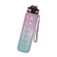thumbnail image 2 of 1000ml Sports Water Bottle PC Material Avoid Slip Design Flat Suction Nozzle Handle, Perfect for Weight Loss, Running, Biking, Yoga, 2 of 8