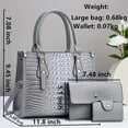 thumbnail image 4 of ZUTOYBO Ladies Satchel Purse Wallet Top Handle Tote Handbags Hobo Shoulder Bags Set 3pcs for Women,Gray, 4 of 9