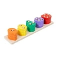 thumbnail image 3 of Clasificador de formas de madera Montessori Juego de mesa Conteo Juguete de combinación de formas de madera para fruta A, 3 of 9