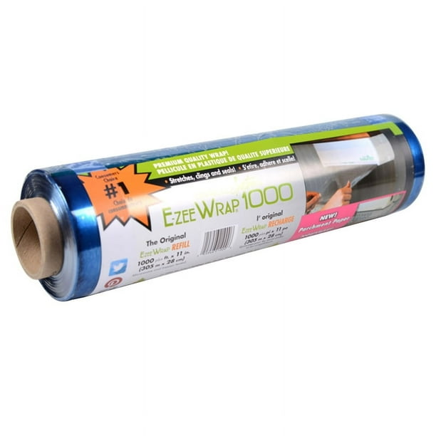 E-Zee Kitchen Food Film Wrap Plastic Refill, Commercial Quality