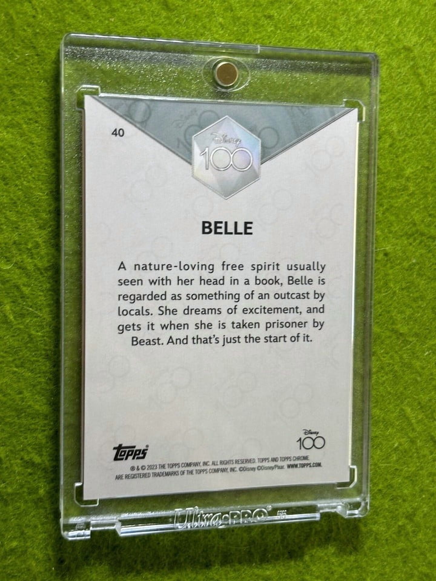 BELLE Disney 100 PINK REFRACTOR CARD # /399 SP 2023 Topps Chrome