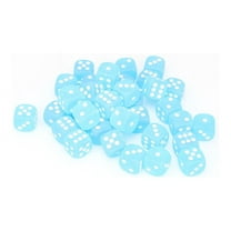 DND Dice Set-Chessex D&D Dice-12mm Frosted Caribbean Blue Plastic Polyhedral Dice Set-Dungeons and Dragons Dice Includes 36 Dice – D6 (CHX27816)
