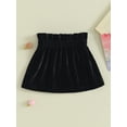 thumbnail image 3 of JYYYBF Infant Toddler Baby Girl Pleated Skirt Velvet Waist Mini Skirt Casual Solid Color Fall Party Princess Skirt, 3 of 6