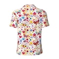 thumbnail image 3 of Vsdgher Cute Butterfly Flowers Print Men's Short Sleeve Stretch Polo Shirt, Moisture-Wicking Performance Polo Shirt, 3 of 8