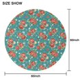 thumbnail image 6 of Round Waterproof Pioneer Floral Tablecloth Reusable Washable Weight Fabric Table Covers for Restaurant,Picnic,Indoor and Outdoor Dining 60 Inch X 60 Inch, 6 of 6