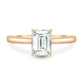 thumbnail image 2 of 2.00Ct Emerald Moissanite Hidden Halo Solitaire Engagement Ring for Women, 14K Rose Gold, US 10.5, 2 of 7