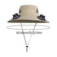 thumbnail image 2 of Djunllk Solar Fan Hat with 2 Solar Fans Rechargeable Adjustable 3 Speed Gears, Wide Brim Summer Bucket Hat, Mini Portable Fan Fishing Hat Sun Hat for Men Women, 2 of 3