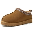 thumbnail image 3 of Comwarm Genuine Suede House Fuzzy Slippers for Women Men, Warm Memory Foam Shoes Indoor Outdoor, Chestnut, 3 of 7