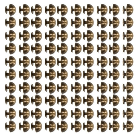 

Round Head Rivets Semicircle Alloy Material Mushroom Rivets Round Head 10mm Diameter Portable 100 Sets For Bags For Shoes Bronze