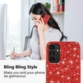 thumbnail image 2 of Compatible with Samsung S24 Plus Case Glitter Shockproof, Phone Samsung Galaxy S24 Plus Case Bling Sparkly TPU and PC Silicone Shiny Girl Women Thin Protective Cover (Red), 2 of 14