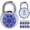 Blue dial, variant on ABPETE Combination Padlocks with Metal Body, Indoor Use for Gym Lockers & School Locker, Purple, 8-Pack