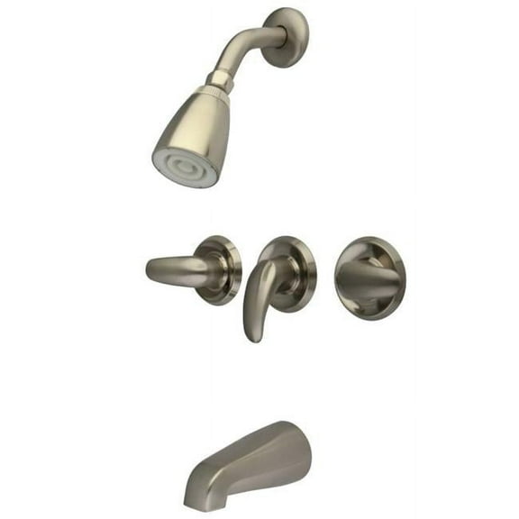 Tub & Shower Faucet with 3 Legacy Handle - Satin Nickel