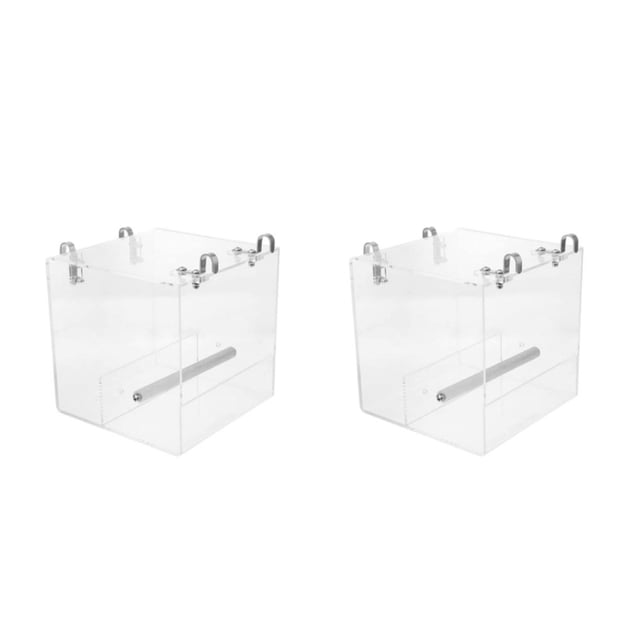 fastboy Plastic Sturdy And Durable Bird Water Bath Tub Easy To Install Wide Application Simple Bird Bath Box Feeder 13*11*13CM 2Set