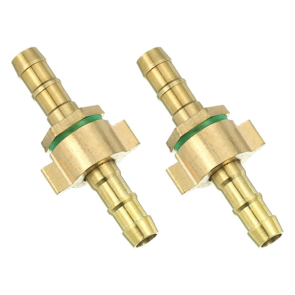 2 Pack Brass Hose Barb Fitting Straight Connector Coupler 3/8" ID Brass Fitting Air Hose Fittings for Connecting Water Fuel Air, Oil Hose
