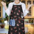 thumbnail image 5 of Black Christmas Car and Santa Pattern Apron-Garden Aprons for Women with Pockets-Cotton Linen Waterproof Kitchen Cooking Gardening Aprons Adjustable for Kitchen,Cooking,BBQ and Salon 33"x27", 5 of 7