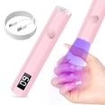 thumbnail image 1 of Lámpara UV LED portátil para uñas mlogiroa de 3 W, rosa, 1 of 9