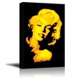 thumbnail image 1 of Artistic Portrait of Marylin Monroe in Yellow Color Pop Art - Canvas Art Wall Decor - 32" x 48", 1 of 3