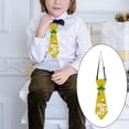 thumbnail image 6 of Segolike Merry Christmas Tie Fancy Dress Fine Shiny Xmas Fun Novelty Felt Cloth Festive Themes Holiday Necktie for Children Girls Boys Gold, 6 of 8