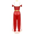 thumbnail image 5 of iiniim Women Sequin Romper with Metallic Shiny Choker Collar Princess Belly Dance Red XXL, 5 of 7