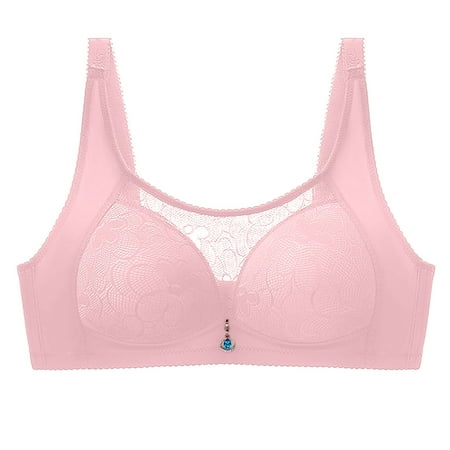 

Patlollav Summer Saving Clearance Plus Size Womens Solid Color Comfortable Hollow Out Perspective Bra Underwear No Rims