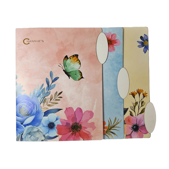 Channie’s Premium File Folders – 6-Pack Pastel Floral Design
