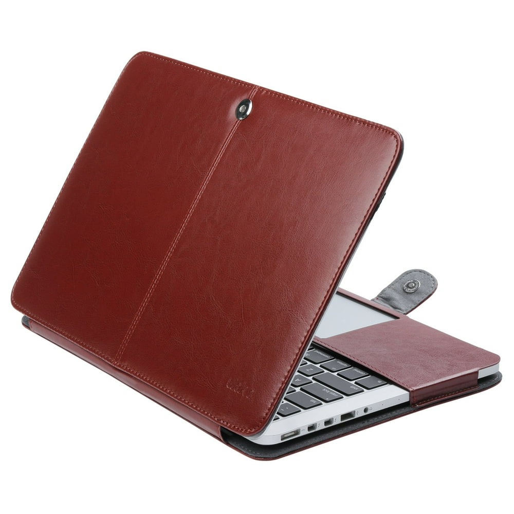 ULAK MacBook Pro 13 Retina Case, Premium PU Leather Sleeve Folio Cover with Stand Function for
