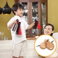thumbnail image 1 of EXHUMKY 2Pcs Beige Wooden Castanets for Rhythm Exploration and Music Learning, 1 of 6