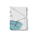thumbnail image 2 of Ballet Soft Flannel Fleece Throw Blanket, Ballerina Dancer Watercolor Tutu in Blue Shades Classical Arts, Cozy Plush for Indoor and Outdoor Use, 50" x 70", Seafoam Dark Blue Black, by Ambesonne, 2 of 5