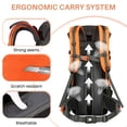 thumbnail image 6 of SHANNA 70L Waterproof Hiking Camping Backpack with Rain Cover Camping Rucksack Lightweight Hunting Rucksack, Orange, 6 of 8